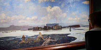 Neptun obserwujący zaślubiny Polski z morzem na obrazie w NMM-4140